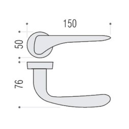 Дверная ручка Colombo MADI AM31R хром матовый