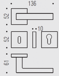Дверная ручка Colombo ELLESSE BD21RSB хром матовый