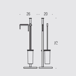 Стойка COLOMBO DESIGN PLUS W4935 с полотенцедержателем и держателем туалетной бумаги