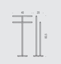 Стойка COLOMBO DESIGN PLUS W4938 с полотенцедержателем двойным