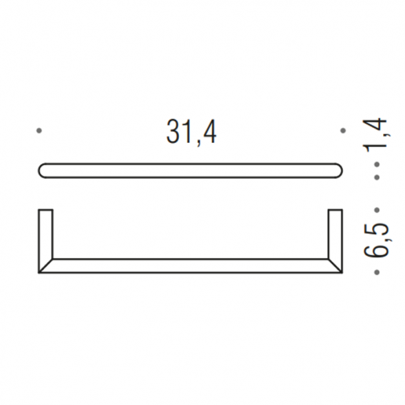 Полотенцедержатель COLOMBO DESIGN MINI B4009.GM широкий цвет графит матовый