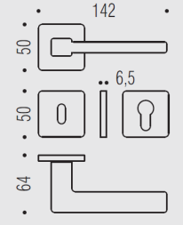 Дверная ручка Colombo ESPRIT BT11R хром матовый