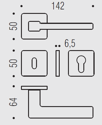 Дверная ручка Colombo ESPRIT BT11RSB хром