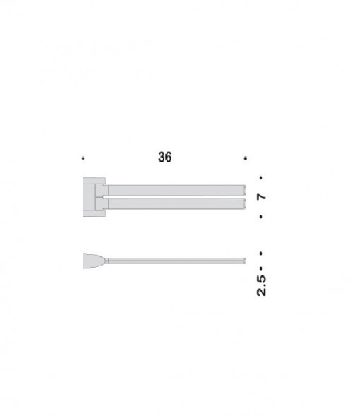 Полотенцедержатель COLOMBO DESIGN LINK B2413 двойной