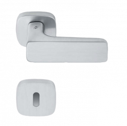 Дверная ручка Colombo Design SPIDER MR15R хром матовый в комплекте с накладками под ключ для межкомнатных дверей