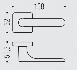 Дверная ручка Colombo Design ONE Q CC21RSB.C03 черный