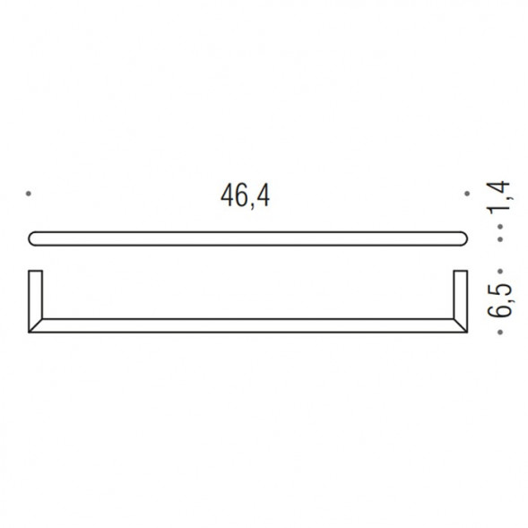 Полотенцедержатель COLOMBO DESIGN MINI B4010.NM широкий цвет черный матовый