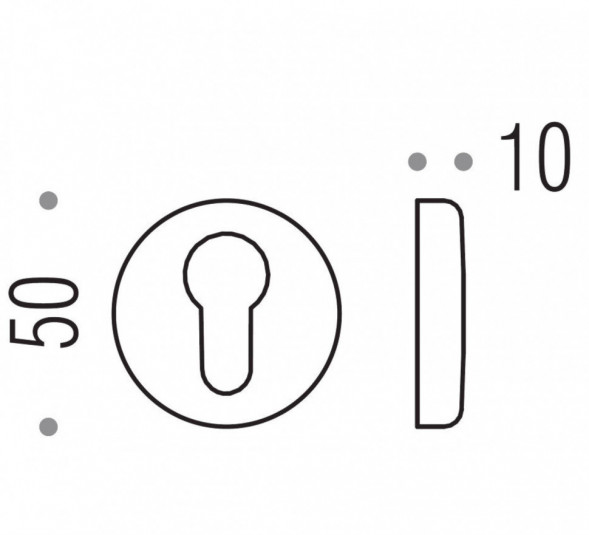 Накладка под цилиндр Colombo Rosetta CD43 GB хром матовый