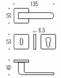 Дверная ручка Colombo FEDRA AC11R хром