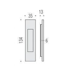 Ручка Colombo ID411 для раздвижной двери белый матовый