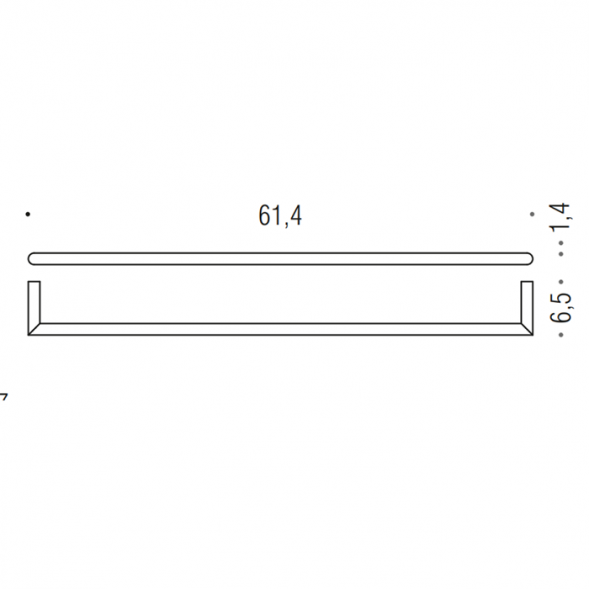 Полотенцедержатель COLOMBO DESIGN MINI B4011.NM широкий цвет черный матовый