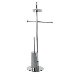 Стойка COLOMBO DESIGN PLANETS B9813 напольная с полотенцедержателем с мыльницей с держателем туалетной бумаги и с ершиком