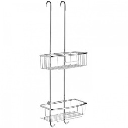 Полочка корзинка COLOMBO DESIGN CAVALLETTI E SEDILI B9635 навесная двойная с крючками