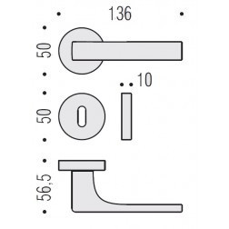 Дверная ручка Colombo ROBOCINQUE ID61RSB золото