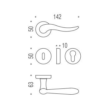 Дверная ручка Colombo PETER ID11RSB золото матовое