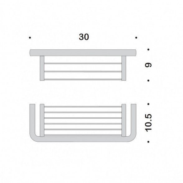 Полочка корзинка COLOMBO DESIGN LULU B6232 одинарная