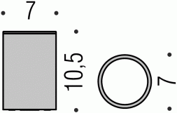 Стакан COLOMBO DESIGN PLUS/MINI W4941.GM настольный цвет графит матовый