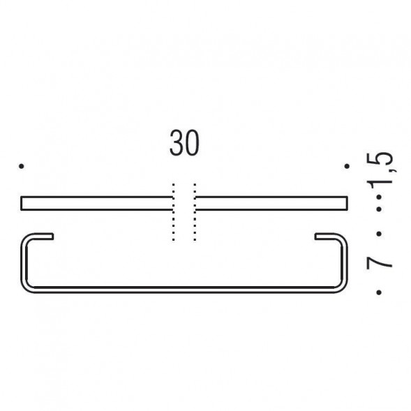 Полотенцедержатель COLOMBO DESIGN TIME W4209 широкий