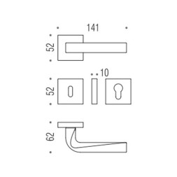 Дверная ручка Colombo PRIUS MA11R хром матовый