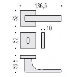 Дверная ручка Colombo ROBOCINQUE S ID71RSB черный матовый
