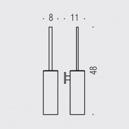 Ершик COLOMBO DESIGN LOOK B1607.GM настенный