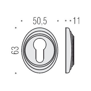 Накладка под цилиндр Colombo Rosetta DB13 хром