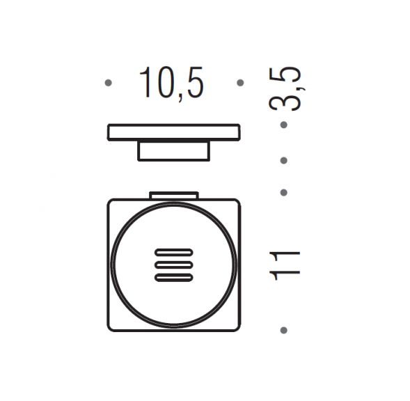 Мыльница COLOMBO DESIGN MINI Q B5001.NM подвесная цвет черный матовый