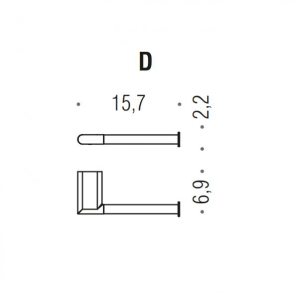 Держатель туалетной бумаги COLOMBO DESIGN MINI B4008DX.HPS1 без крышки правый цвет нержавеющая сталь