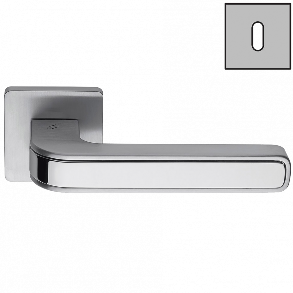 Дверная ручка Colombo TECNO MO11R хром матовый/хром