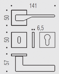 Дверная ручка Colombo DEA FF21RSB хром матовый