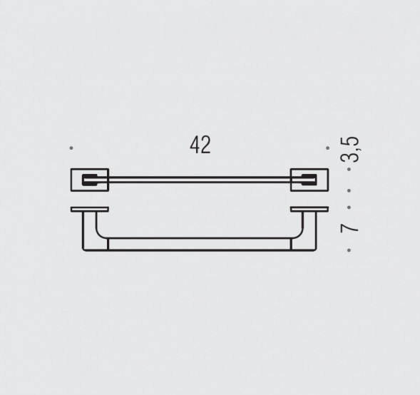 Полотенцедержатель COLOMBO DESIGN LOOK B1609.BM широкий