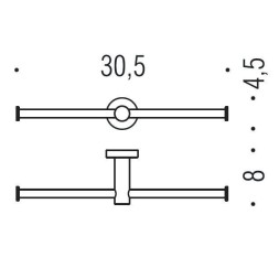 Держатель туалетной бумаги COLOMBO DESIGN PLUS W4990.HPS1 двойной без крышки