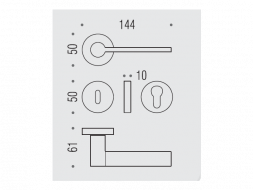 Дверная ручка Colombo TOOL MD11R хром