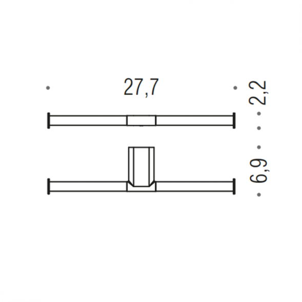 Держатель туалетной бумаги COLOMBO DESIGN MINI B4090.HPS1 двойной без крышки цвет нержавеющая сталь