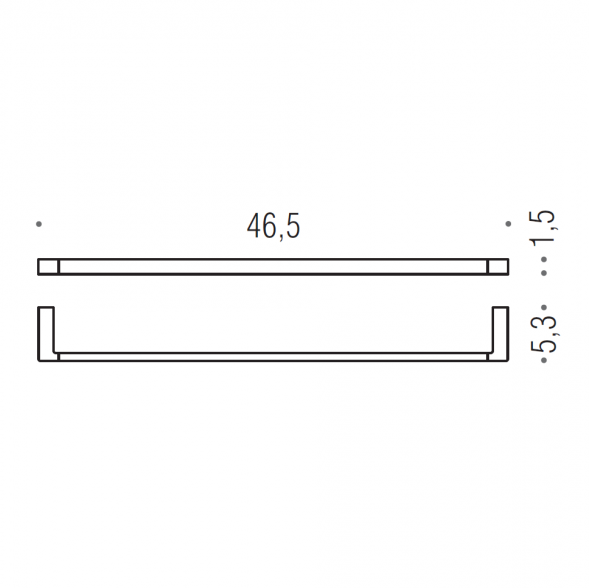 Полотенцедержатель COLOMBO DESIGN MINI Q B5010.GM широкий цвет графит матовый