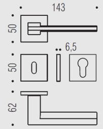 Дверная ручка Colombo ELECTRA MS11RSB хром