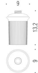 Запасная колба для дозатора Colombo Hermitage стекло матовое B9376