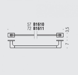 Полотенцедержатель COLOMBO DESIGN LOOK B1611 широкий