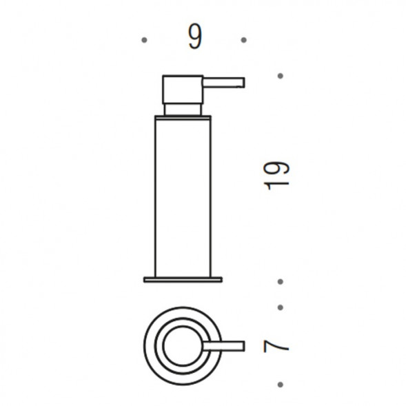 Дозатор COLOMBO DESIGN MINI B9342.NM настенный цвет черный матовый
