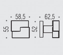 Дверная ручка Colombo Design CUT MS 15 хром матовый в комплекте с накладками под ключ для межкомнатных дверей