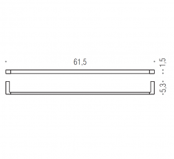 Полотенцедержатель COLOMBO DESIGN MINI Q B5011.OM широкий цвет золото матовое