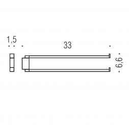 Полотенцедержатель COLOMBO DESIGN MINI Q B5012 двойной цвет хром