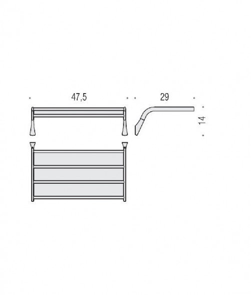 Полотенцедержатель COLOMBO DESIGN LAND B2887 Полка