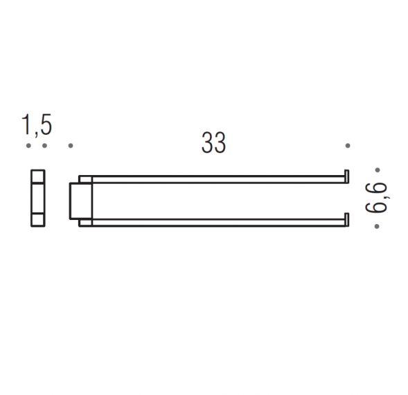 Полотенцедержатель COLOMBO DESIGN MINI Q B5012.OM двойной цвет золото матовое