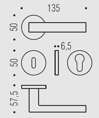 Дверная ручка Colombo ELLE BD11RSB хром
