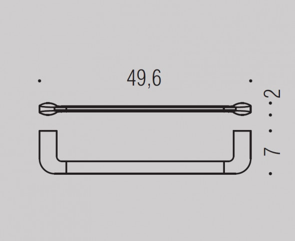 Полотенцедержатель COLOMBO DESIGN TRENTA B3010.GM широкий