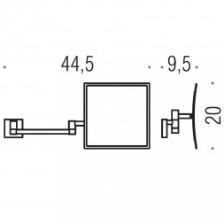 Косметическое зеркало COLOMBO DESIGN SPECCHI INGRANDITORI B9754 настенное увеличение 3,5 раза
