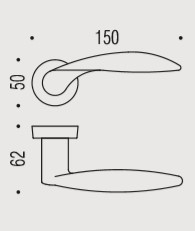 Дверная ручка Colombo WING DB31RSB хром матовый