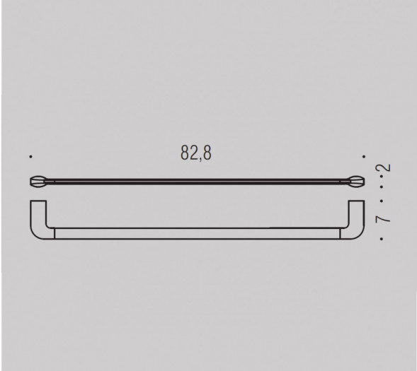 Полотенцедержатель COLOMBO DESIGN TRENTA B3011XL широкий