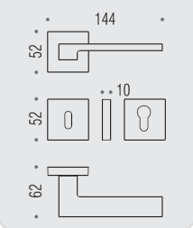Дверная ручка Colombo ZELDA MM11R хром
